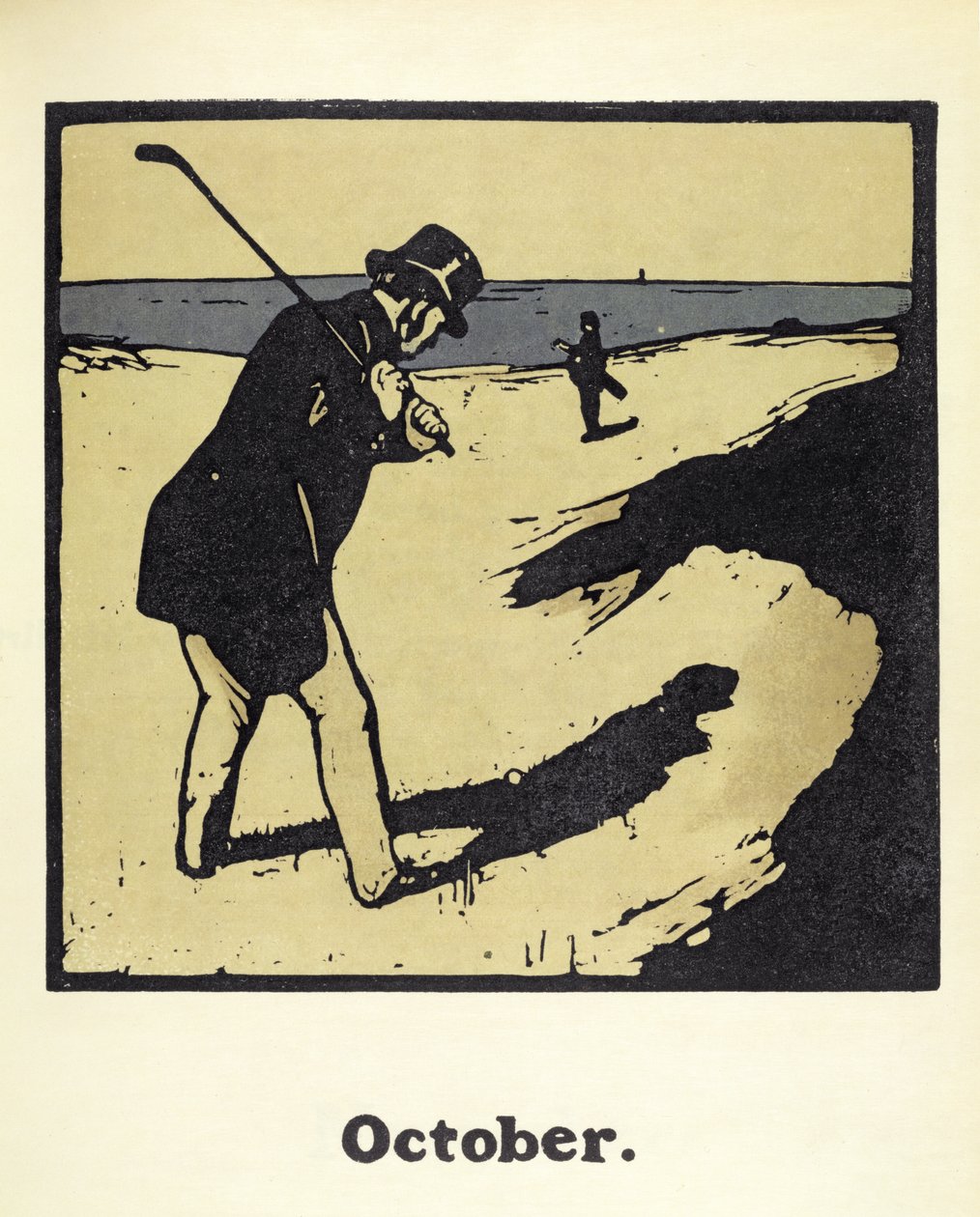 Měsíc říjen, z „Almanachu dvanácti sportů“, se slovy Rudyarda Kiplinga, poprvé publikoval William Heinemann od William Nicholson