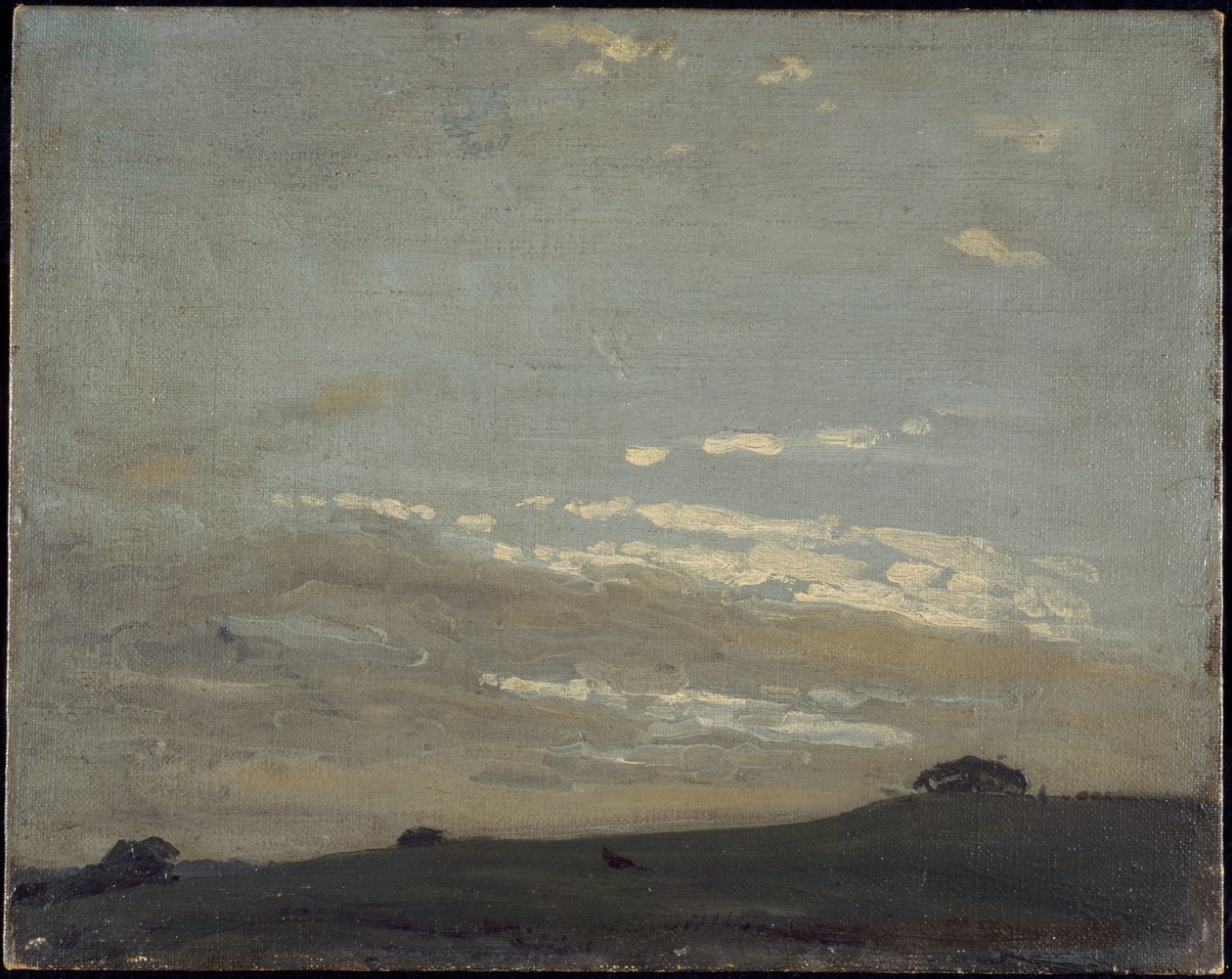 Stříbrný západ slunce (olej na plátně položeném na palubě) od William Nicholson