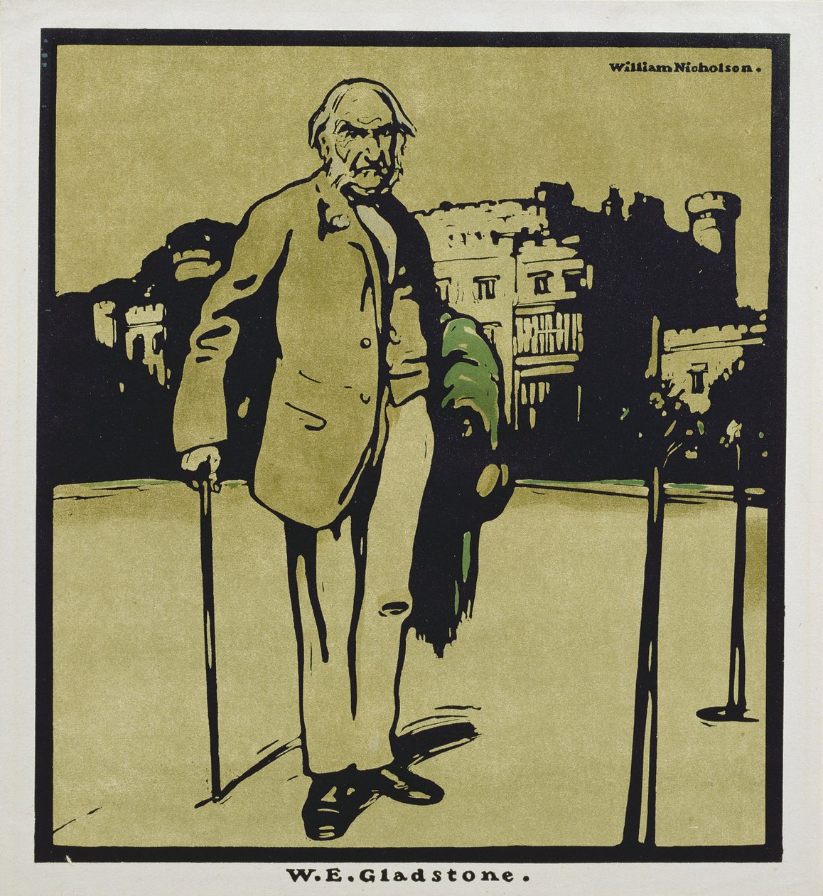 MY. Gladstone, z „Dvanáct portrétů“, které poprvé vydal William Heinemann od William Nicholson