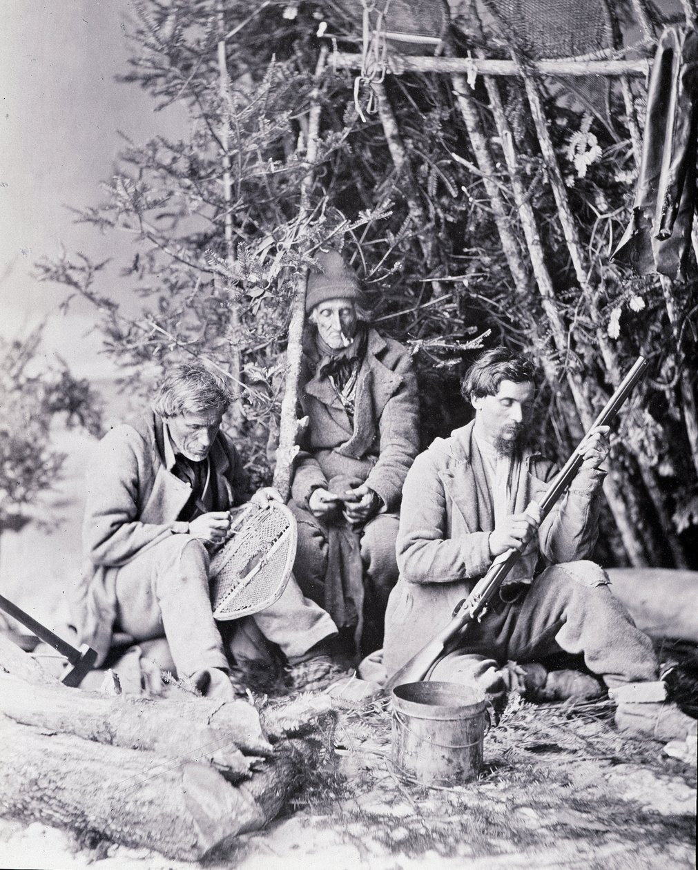 Life of the Trapper in Canada, foto Nottman, circa 1890. od William Notman