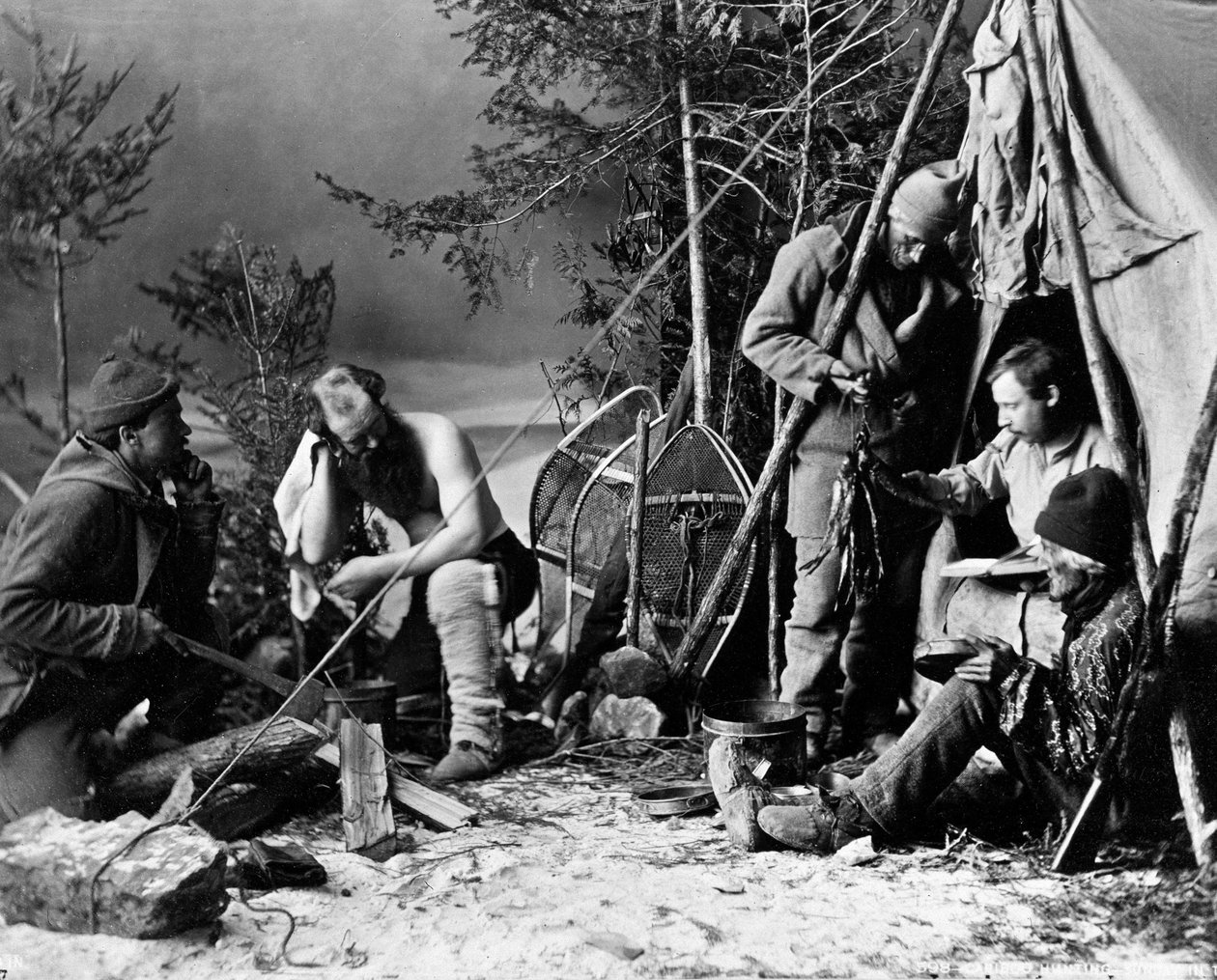 Life of the Trapper in Canada, foto Nottman, circa 1890. od William Notman