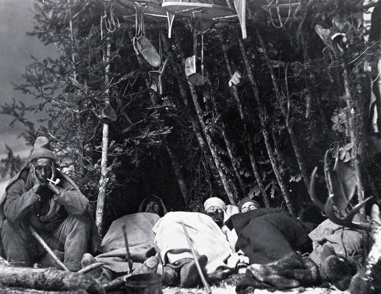 Life of the Trapper in Canada, foto Nottman, circa 1890. od William Notman