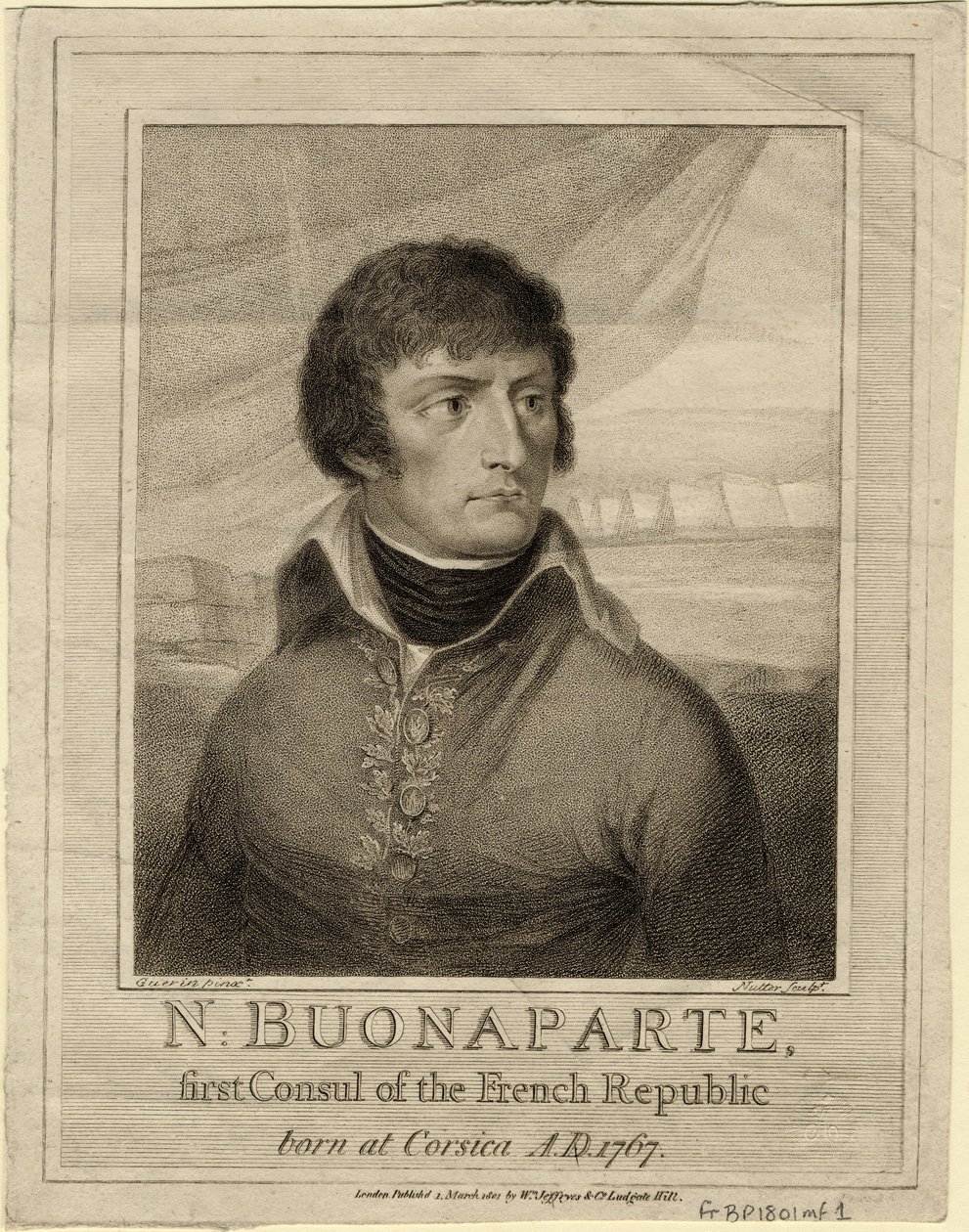 Napoleon Bonaparte jako první konzul Francie, 1801 od William Nutter