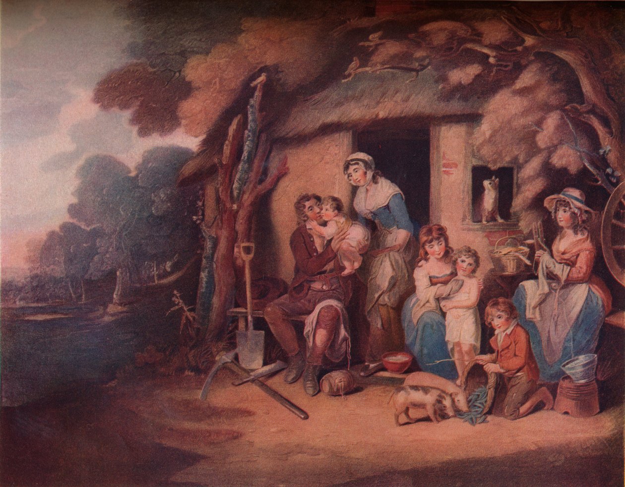 The Husbandmans - Sobotní večer: Návrat z práce, c1789 od William Nutter