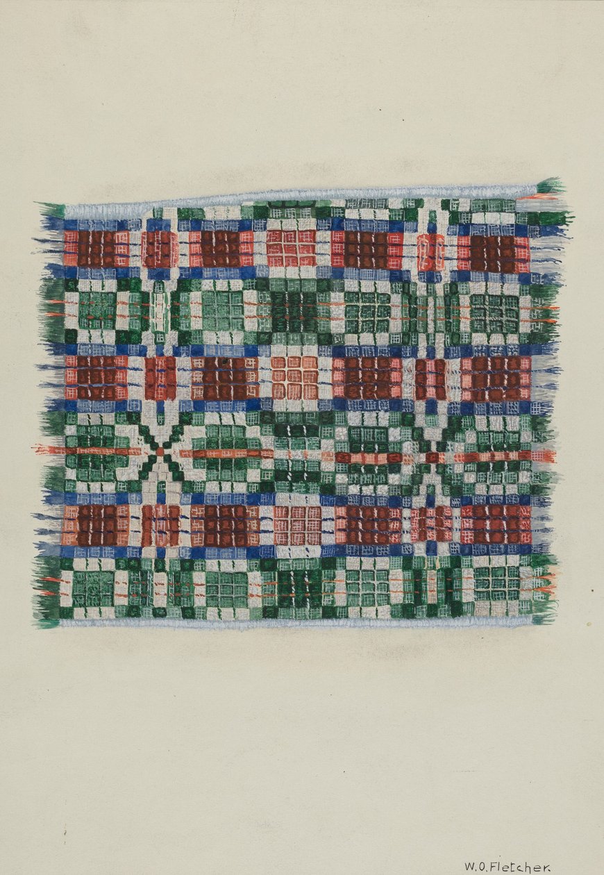 Ručně tkaný přehoz, c. 1937. od William O. Fletcher