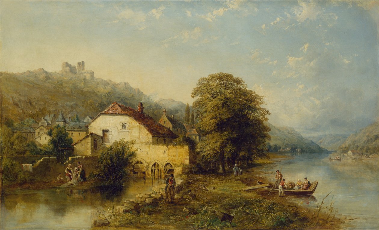 Pohled na River Inn poblíž Swartz, Tyrolsko od William Oliver