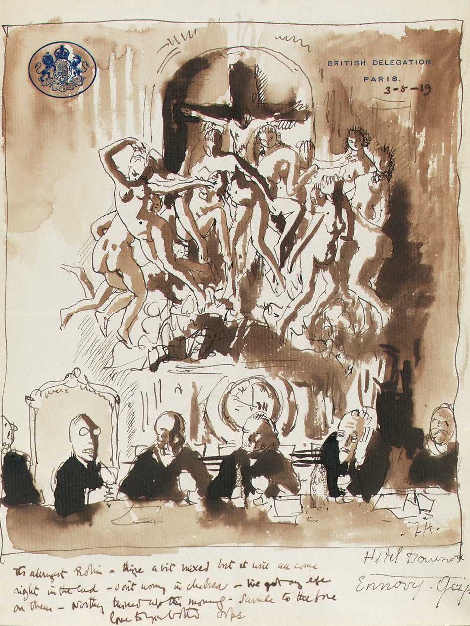 Na mírové konferenci v Paříži od William Orpen