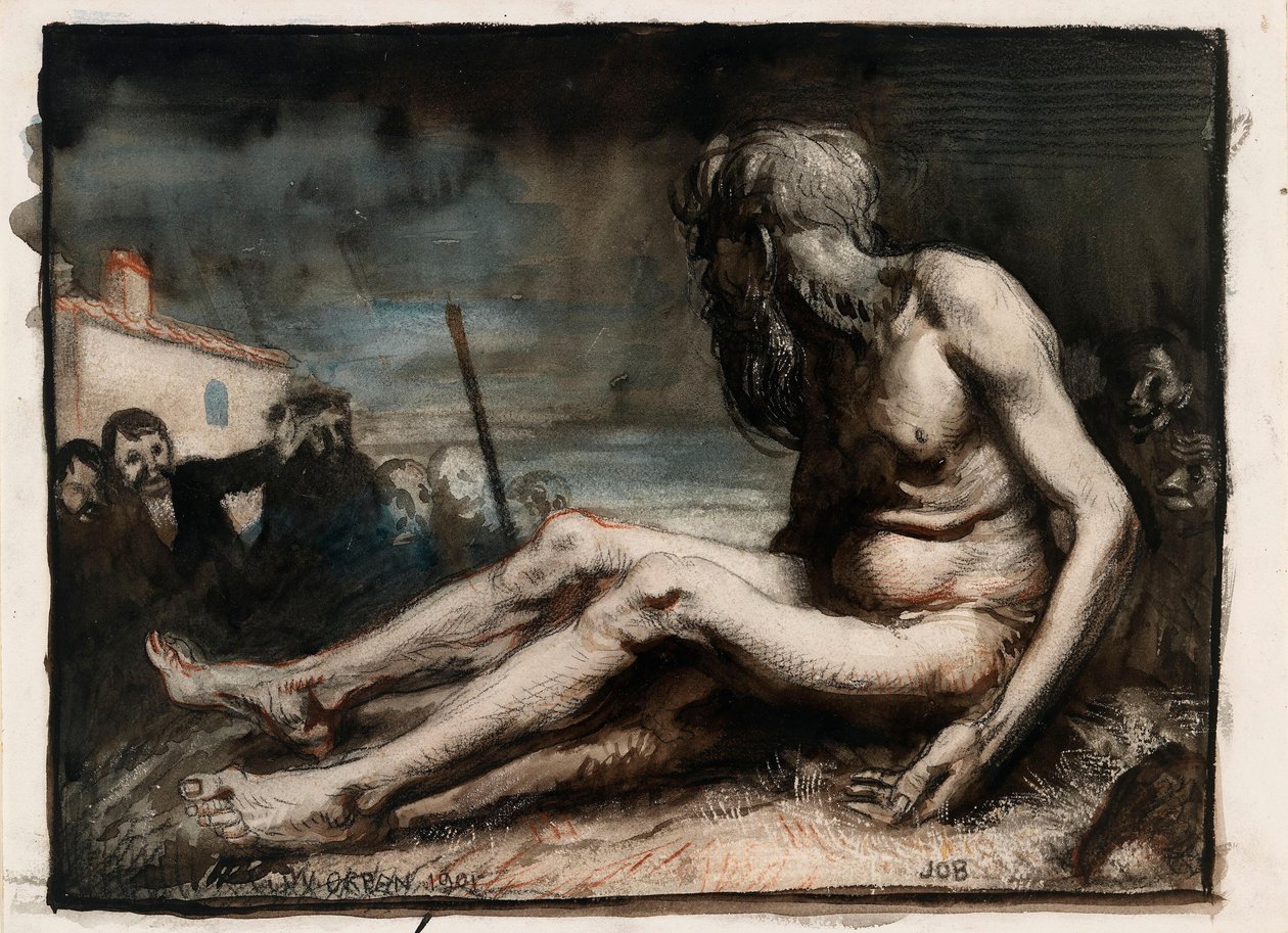 Jób na hnojišti od William Orpen