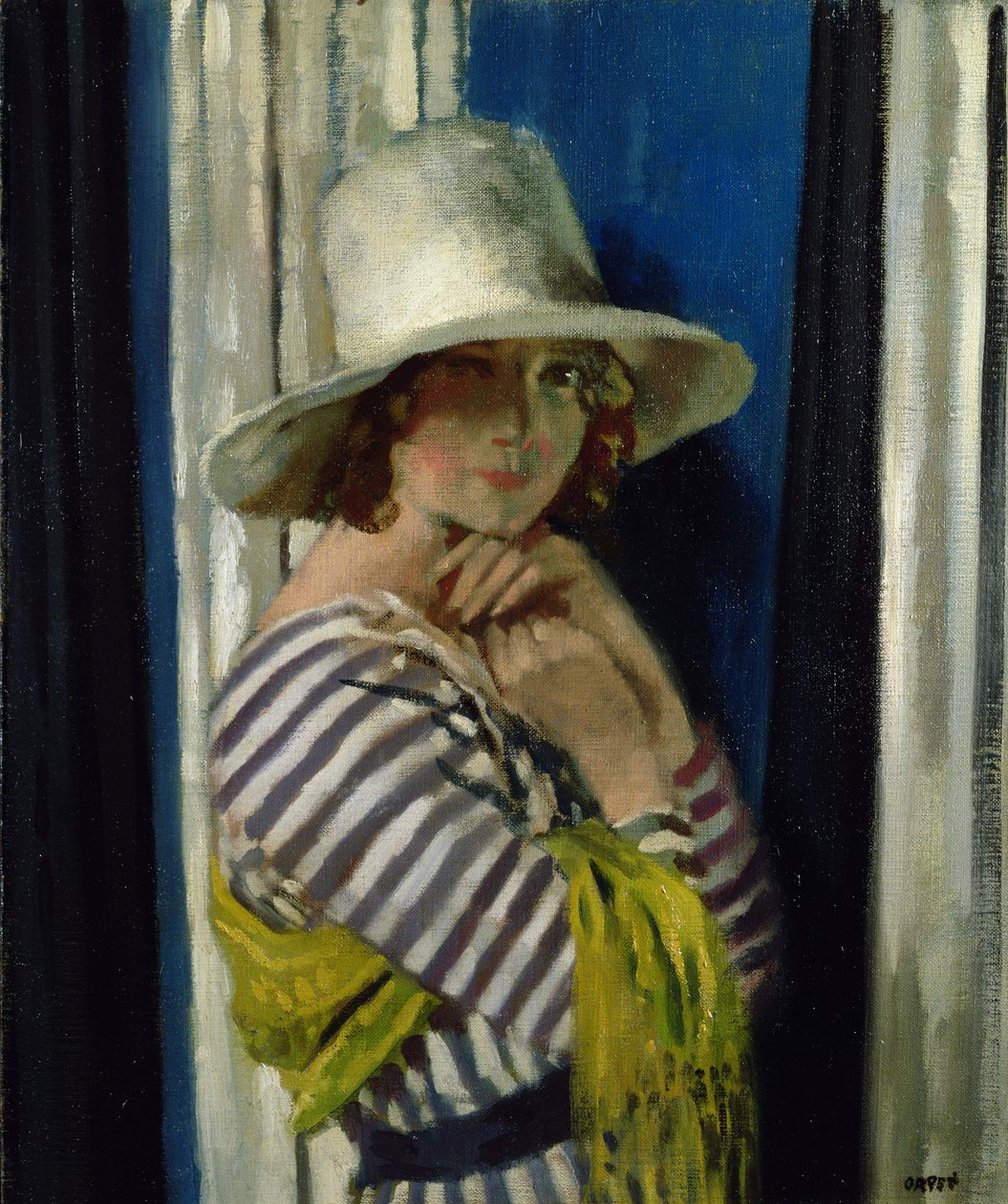Paní Honeová v pruhovaných šatech, 1912 od William Orpen