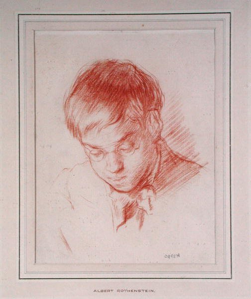 Portrét Alberta Rothensteina (Rutherstone) (1881-1953) 1899 (červená tužka na papíře) od William Orpen