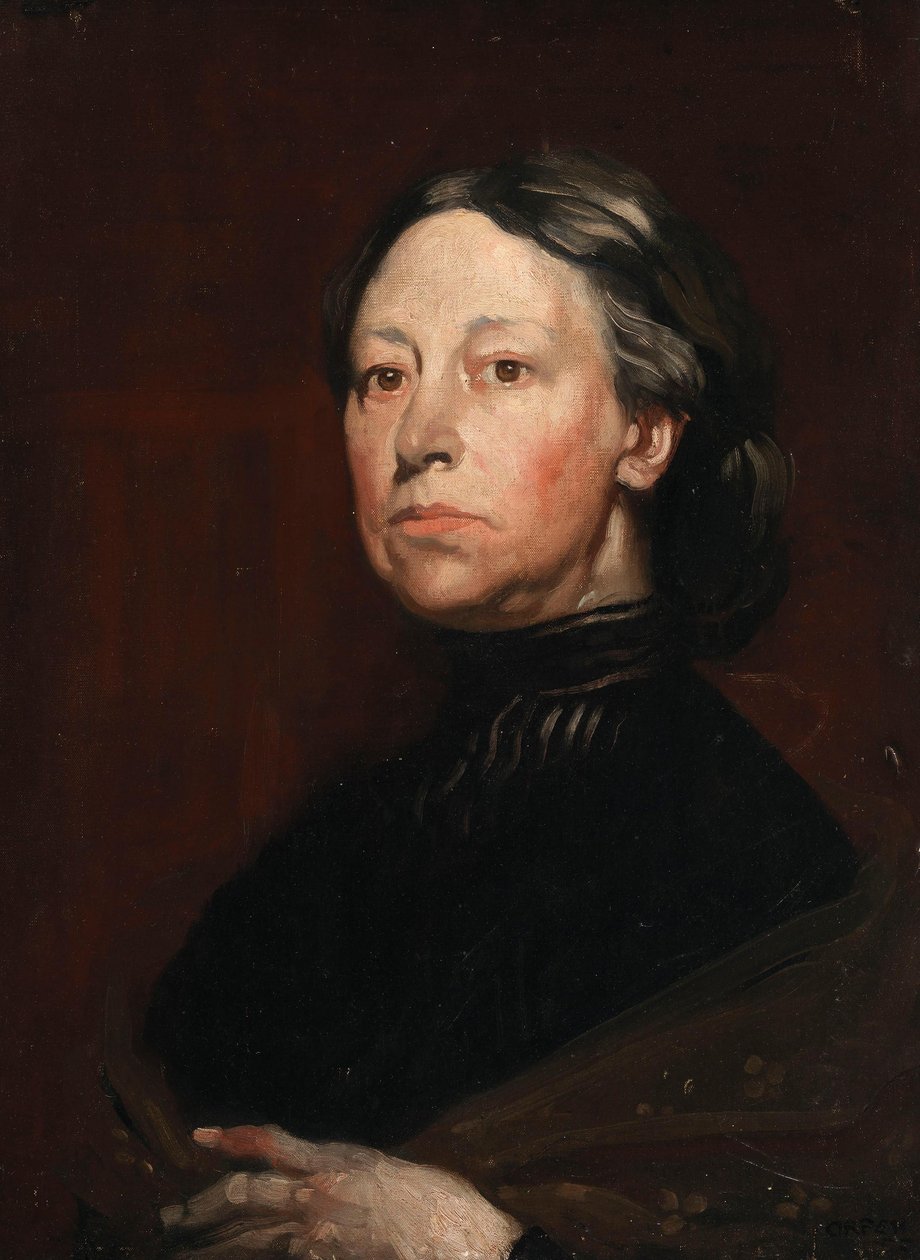 Portrét Augusty Gregoryové (1852-1932), dramatičky a folkloristky od William Orpen