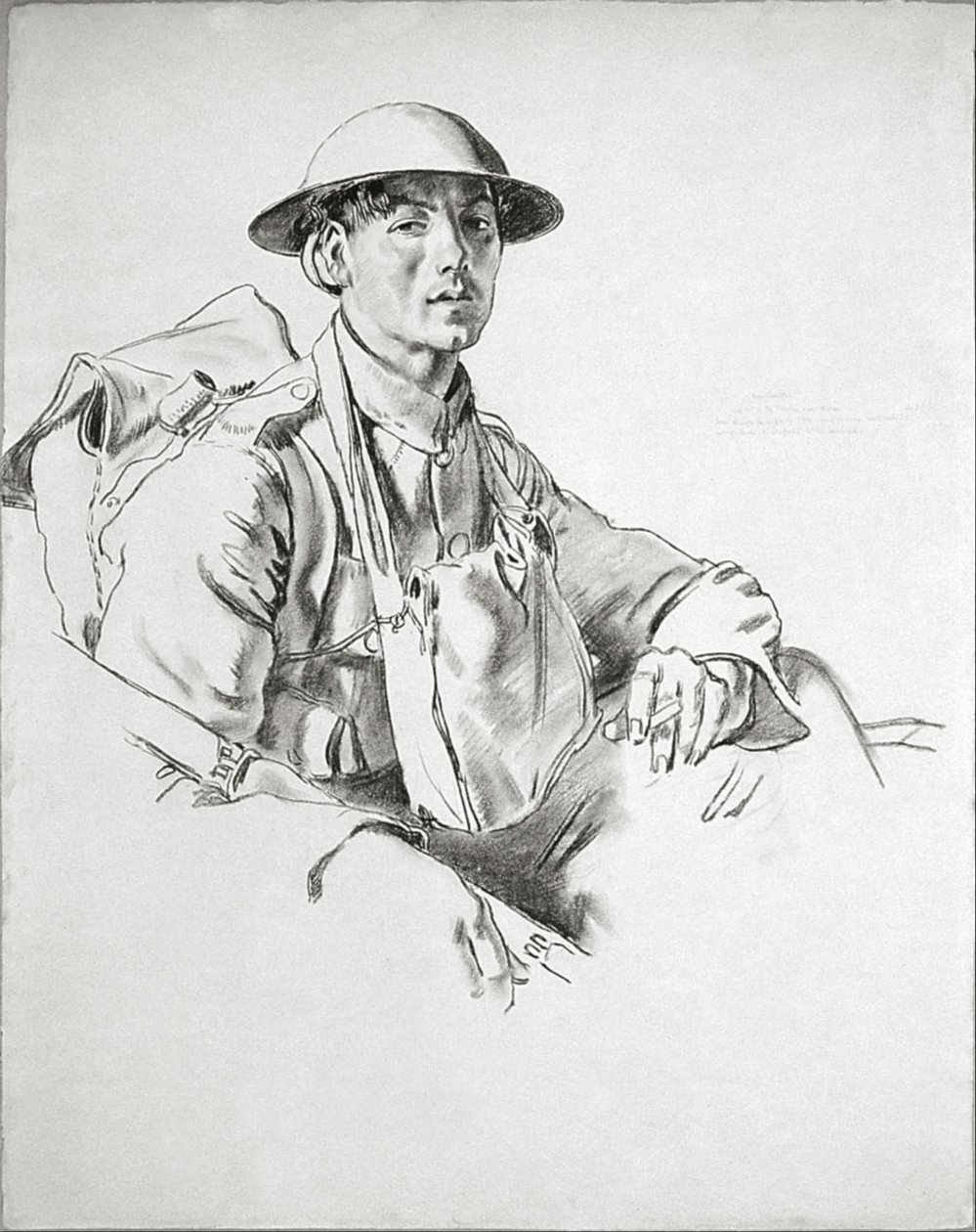 The Manchesters, Arras. "Jen ze zákopů poblíž Arrasu." Prošel bitvami Ypres a Somme nedotčen. Jít domů do Sheffieldu, abych se oženil. 