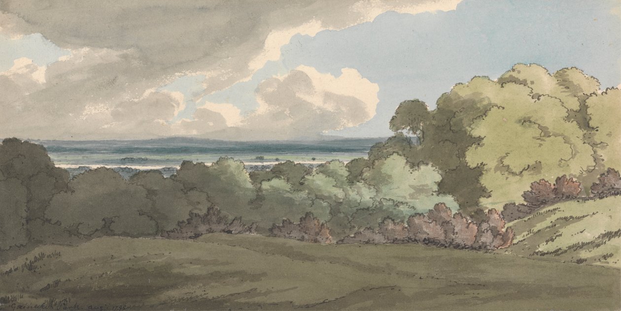 Pohled přes Temži do Greenwichského parku od William P. Sherlock