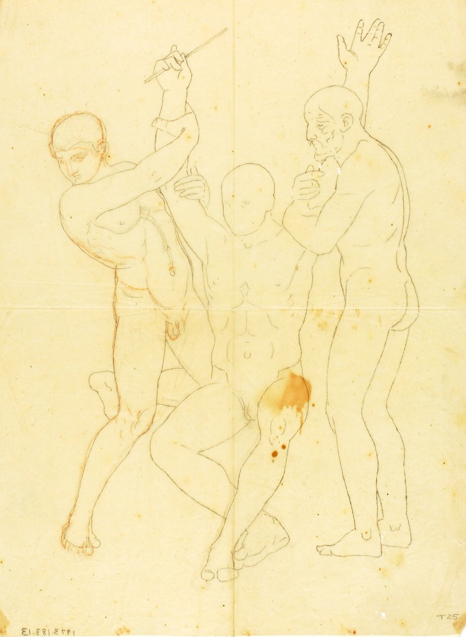 Mojžíš, Áron a Chur na hoře Choréb (studie aktu) od William Page