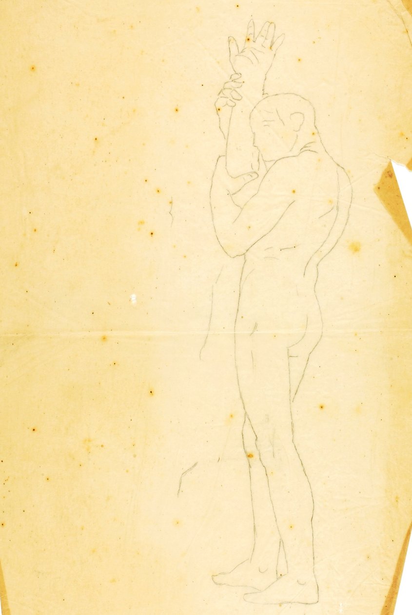 Mojžíš, Áron a Chur na hoře Choréb (studie - obrázek vpravo) od William Page