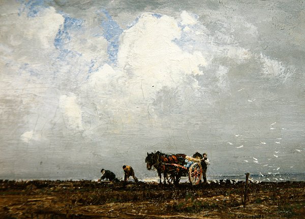 Sbírání vlnek, 20. století (olej na plátně) od William Page Atkinson Wells