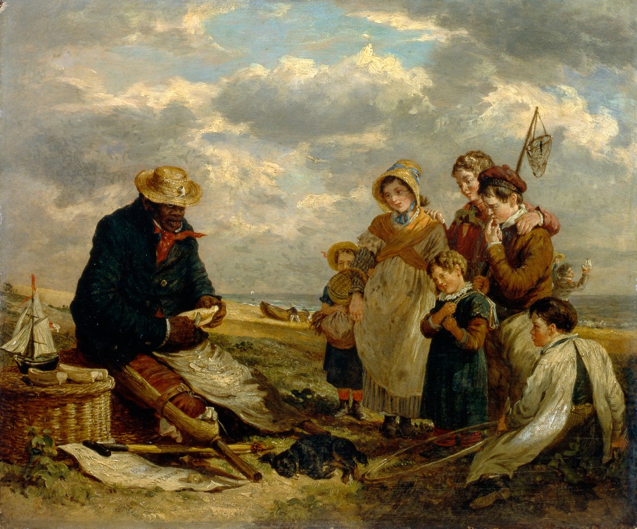 Černošský stavitel lodí, asi 1850 (olej na desce) od William Parrott