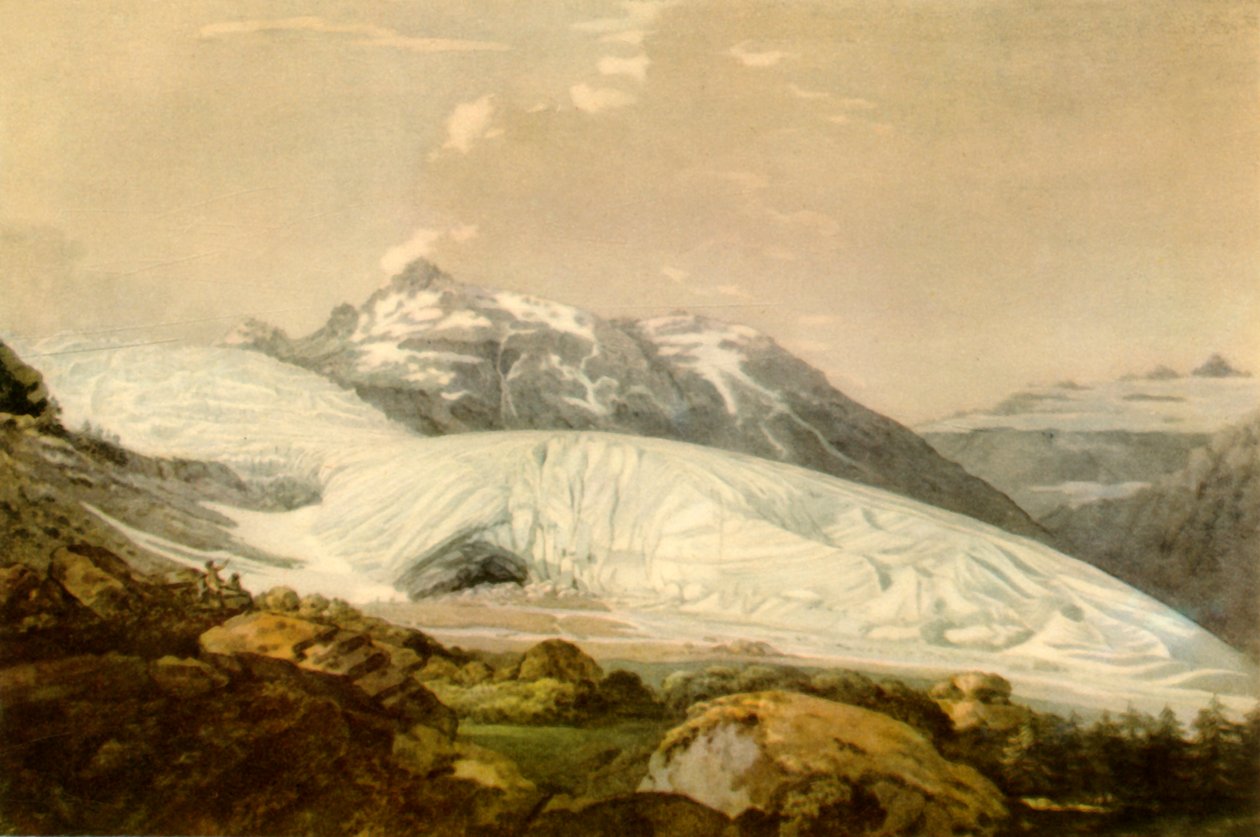 „Pohled na Mont Furka s ledovcem Rhône“, c1770, 1946. od William Pars