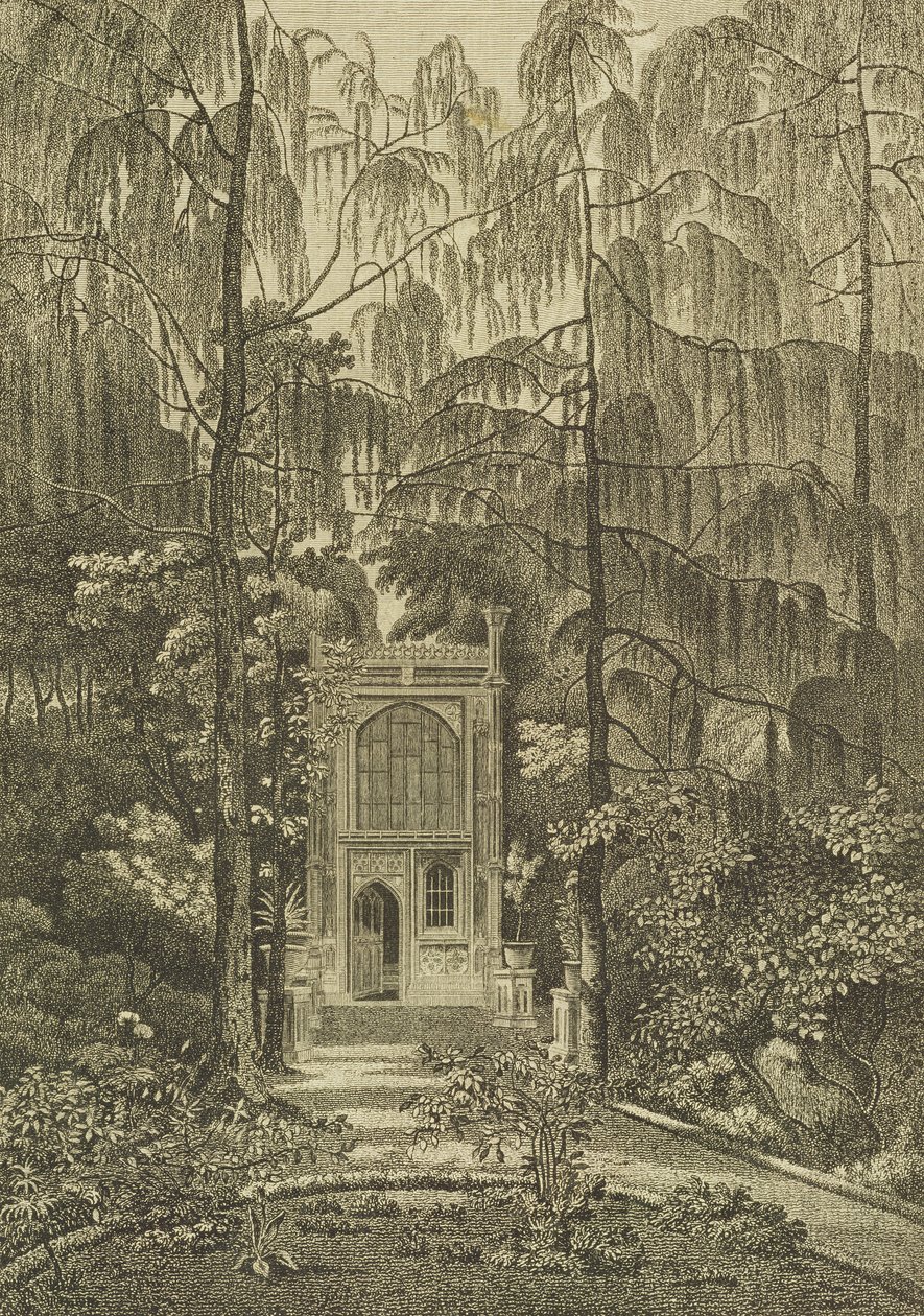 Pohled na kapli v zahradě na Strawberry Hill, vyryl Godfrey, 1784 od William Pars
