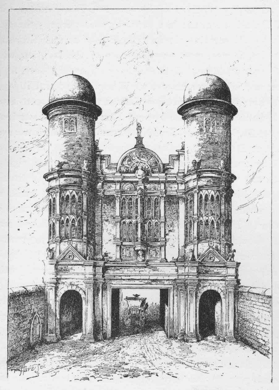 Brána King Street, Westminster, zbořena 1723, c1897 od William Patten