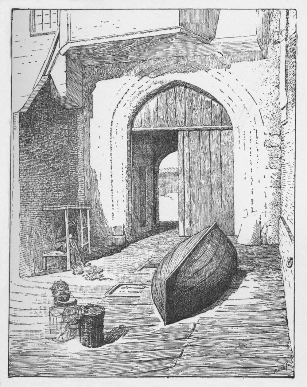 Vodní brána, New Palace Yard, c1897 od William Patten
