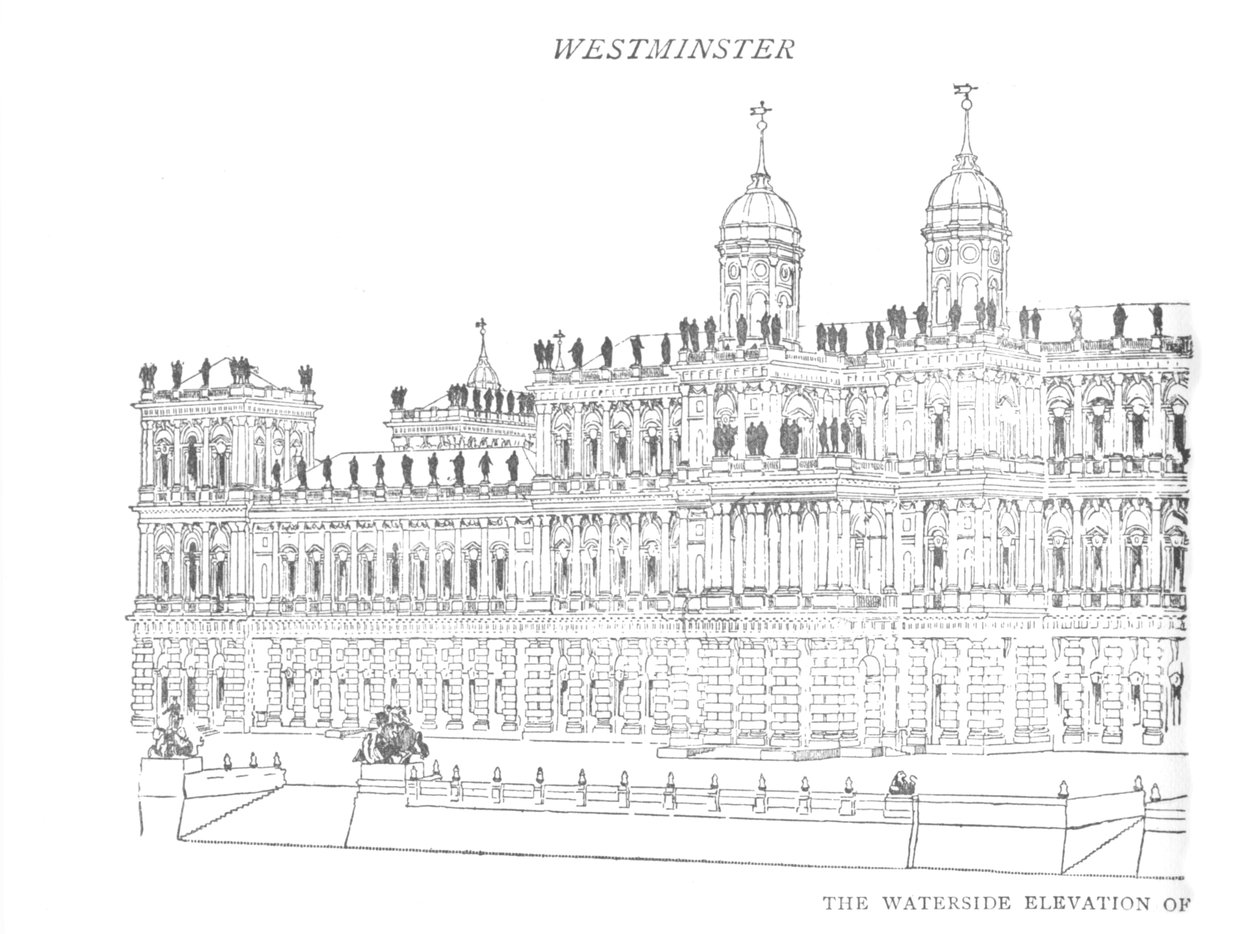 Návrh paláce Inigo Jonese u pobřeží, c1897 od William Patten