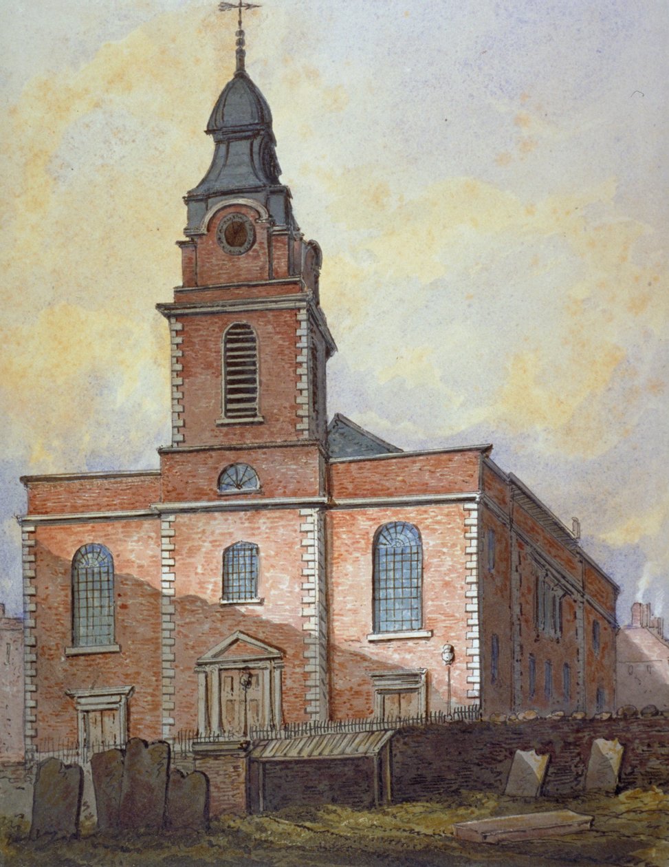 Kostel St John-at-Wapping, Londýn, c1815 od William Pearson