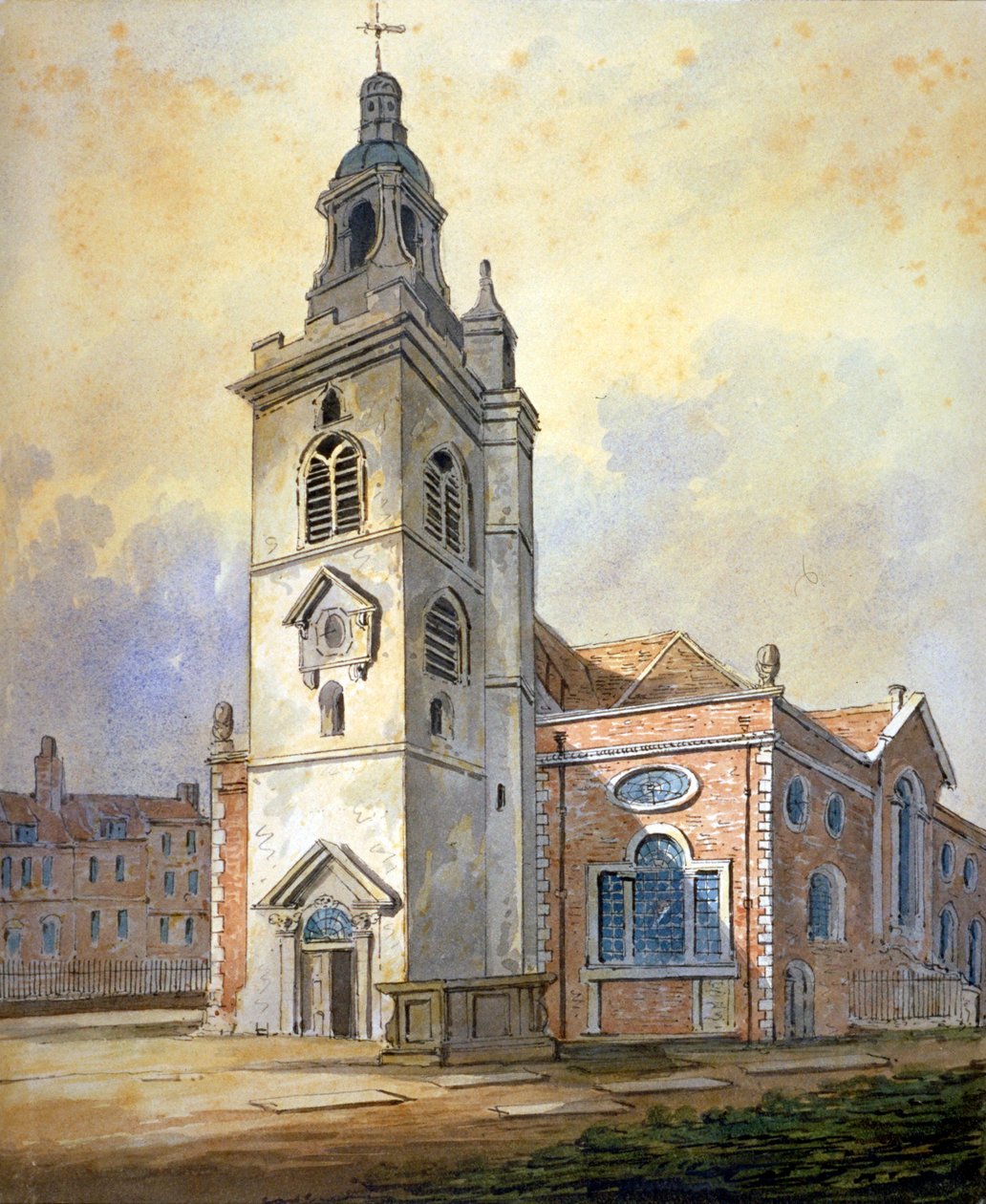 Kostel Panny Marie, Whitechapel, Londýn, c1815 od William Pearson