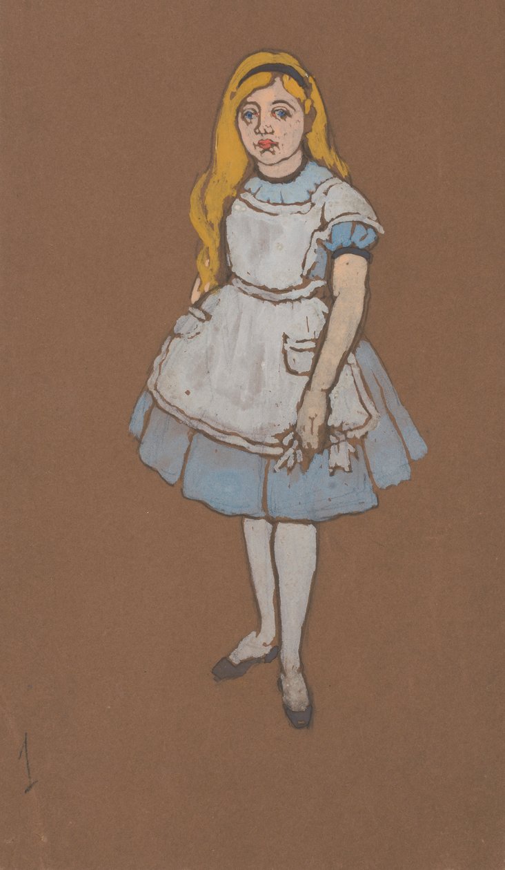 Kostýmní návrh Alice pro Alenku v říši divů, 1915, 1915. od William Penhallow Henderson