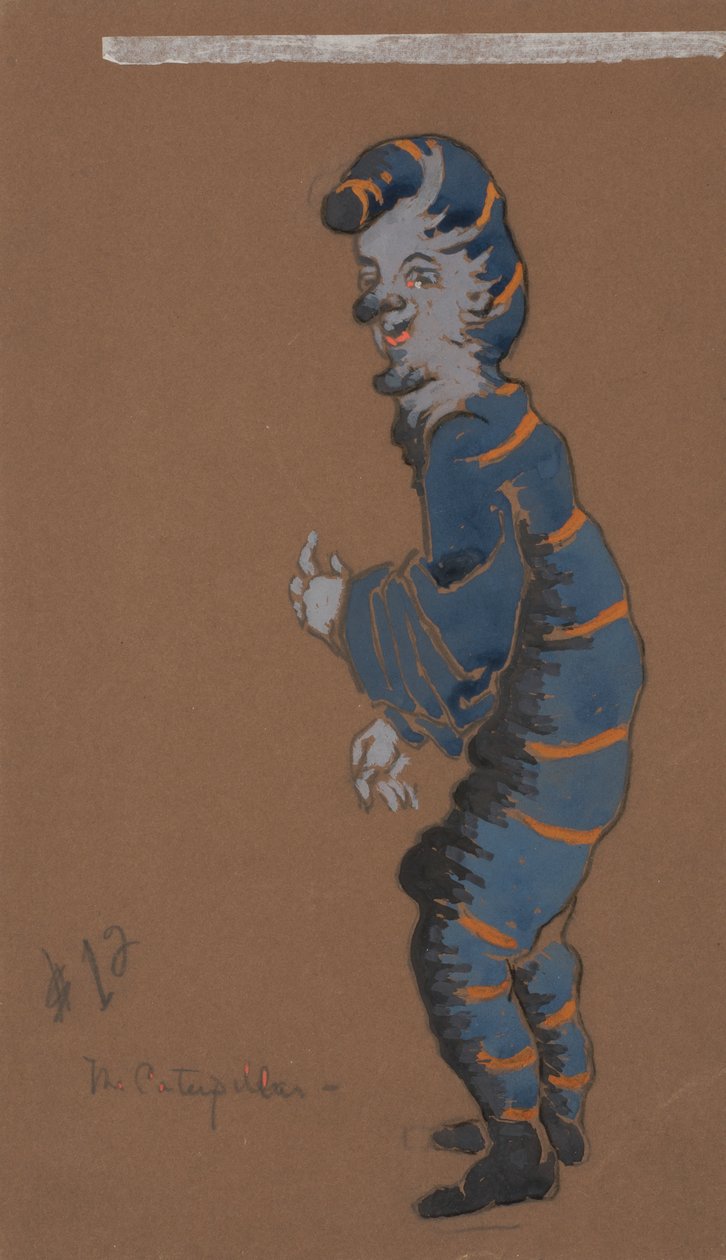 Návrh kostýmů Caterpillar pro Alenku v říši divů, 1915. od William Penhallow Henderson