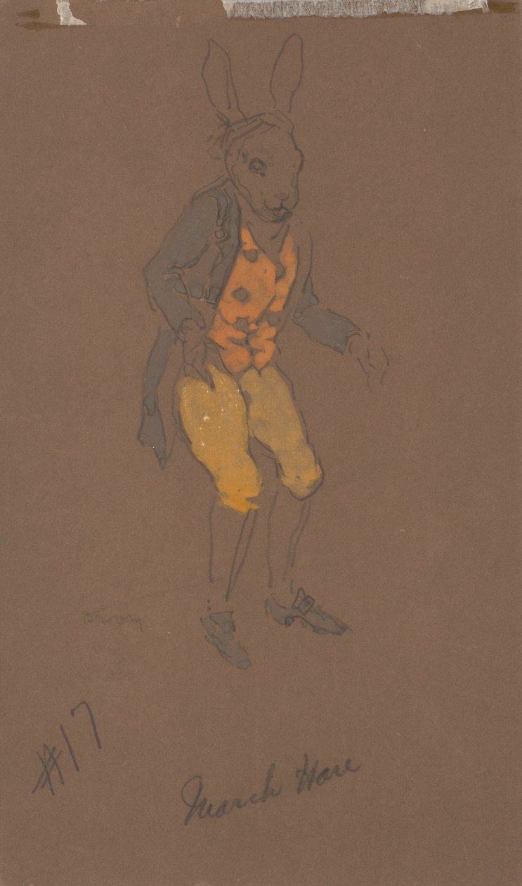 Zajíc Březňák (kostýmní návrh z Alenky v říši divů, 1915) od William Penhallow Henderson