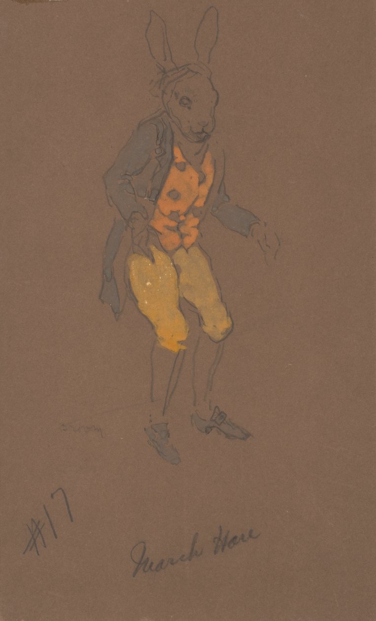 Návrh kostýmu March Hare z Alenky v říši divů, 1915. od William Penhallow Henderson