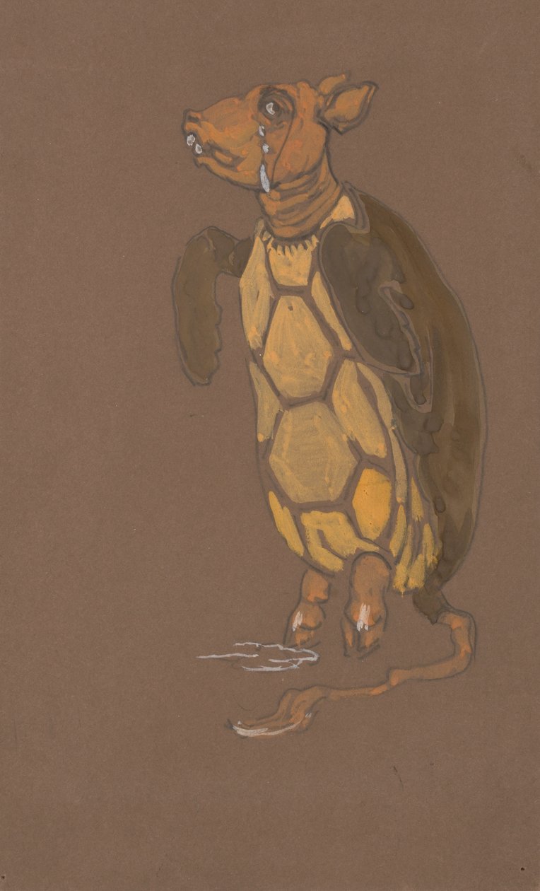 Návrh kostýmu Mock Turtle pro Alenku v říši divů, 1915. od William Penhallow Henderson