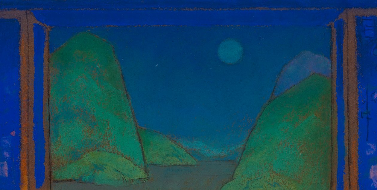 Pobřeží moře (scénografie k filmu Alenka v říši divů, 1915) od William Penhallow Henderson