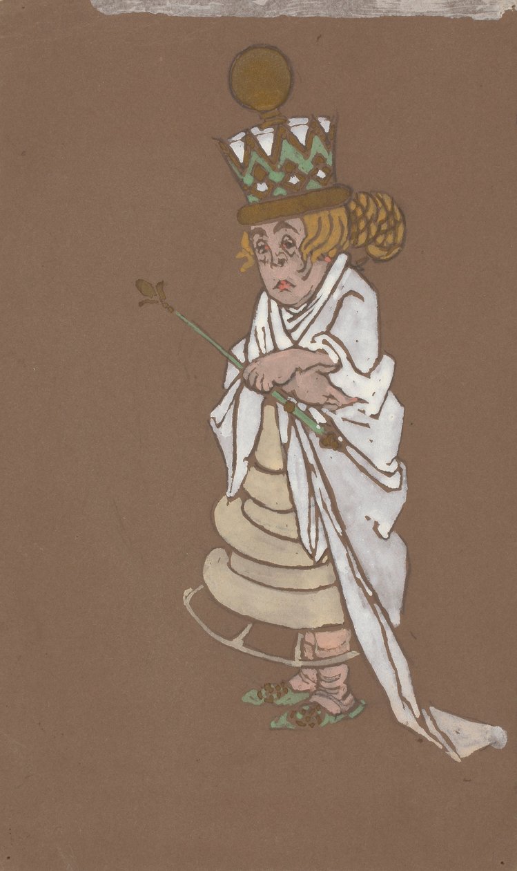 Bílá královna (návrh kostýmů pro Alenku v říši divů) 1915 od William Penhallow Henderson