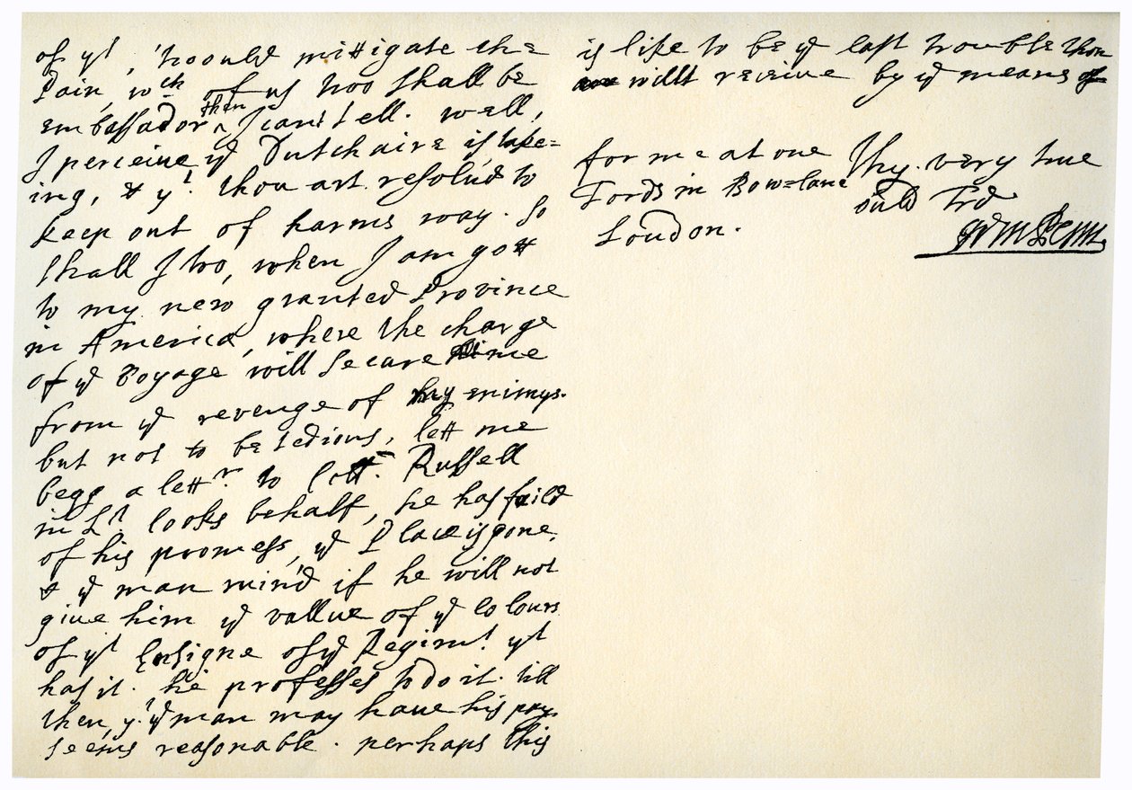Dopis Williama Penna plukovníku Henry Sydney, 29. března 1681. od William Penn