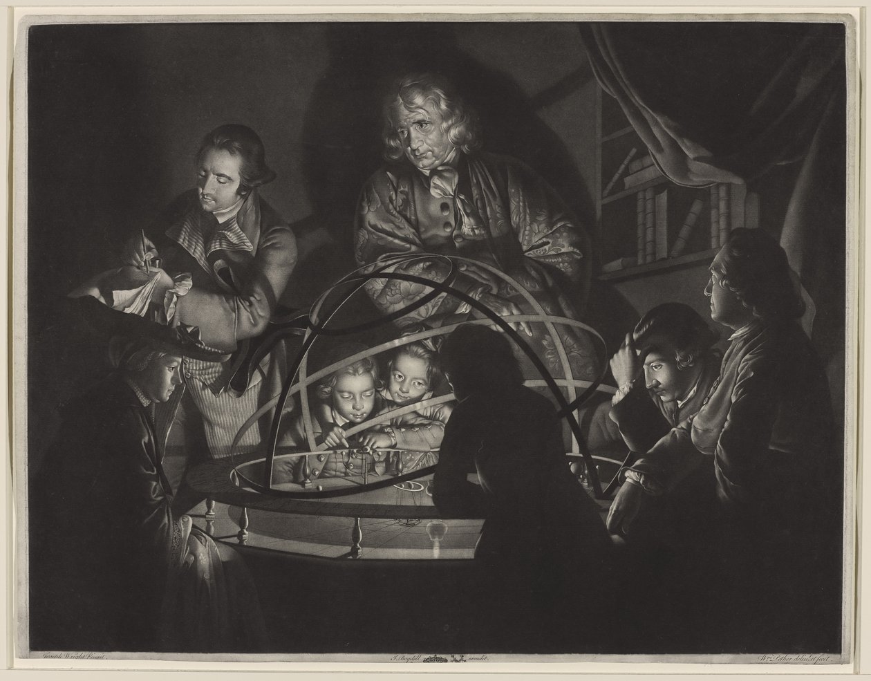 Filozof přednášející v Orrery po Josephu Wrightovi z Derby (1734-97) od William Pether