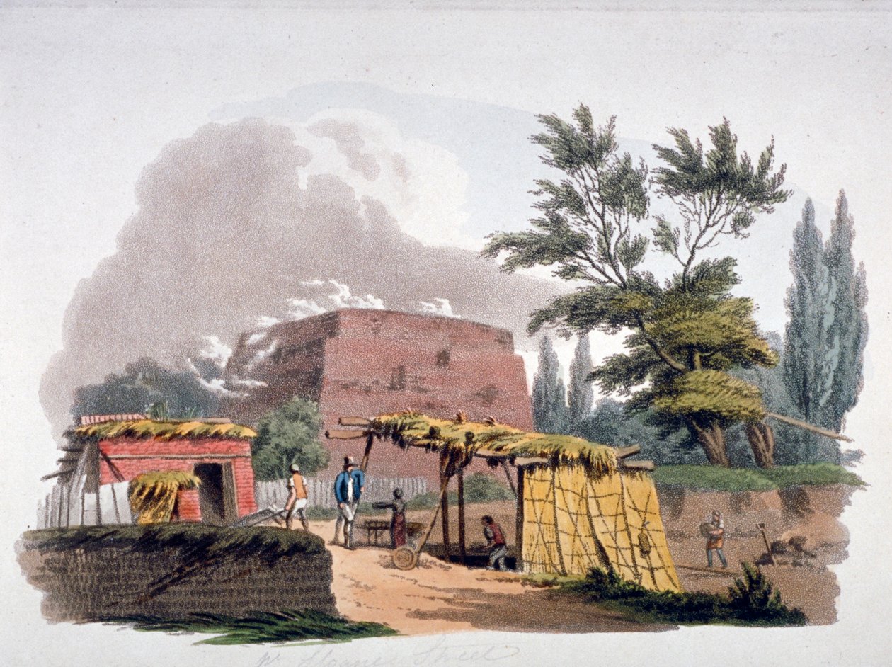 Cihelná pec poblíž Sloane Street, Chelsea, Londýn, 1812 od William Pickett