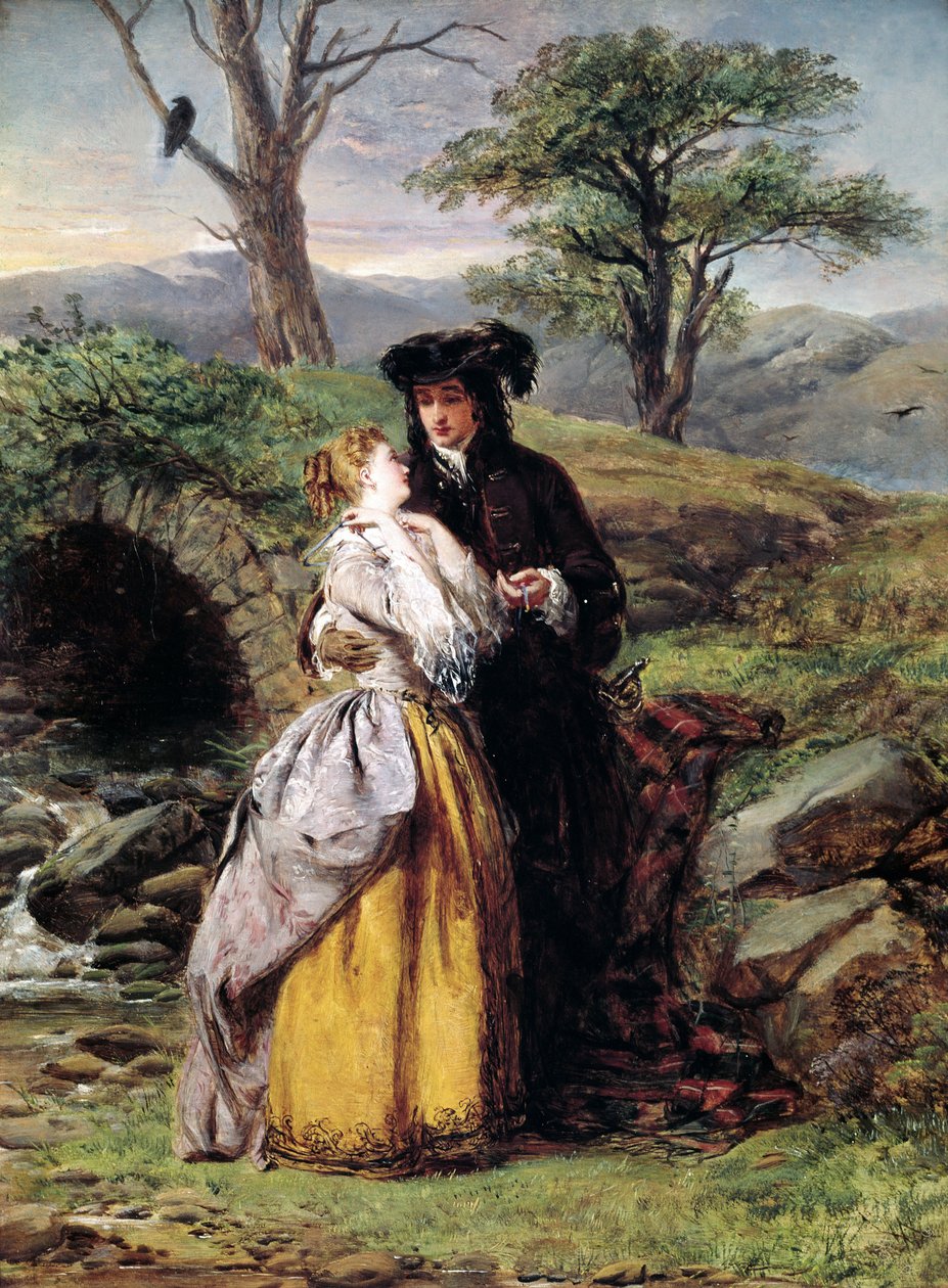 Lammermoorova snoubenka, inspirovaná operou Gaetana Donizettiho (obraz od William Powell Frith