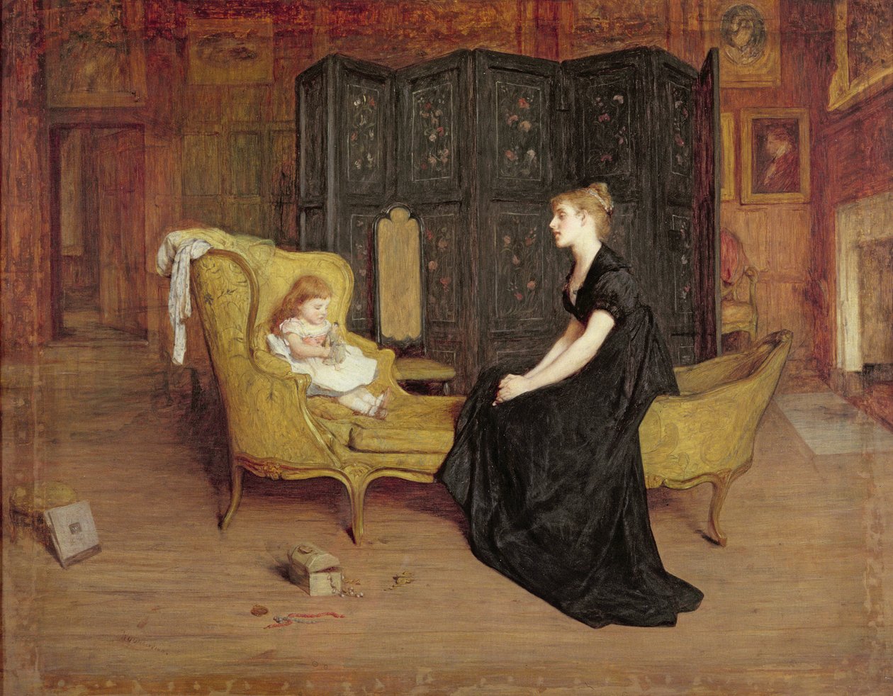 Její idol, cca 1868-70 (olej na plátně) od William Quiller Orchardson