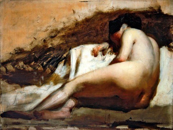 Studie aktu (olej na palubě) od William Quiller Orchardson