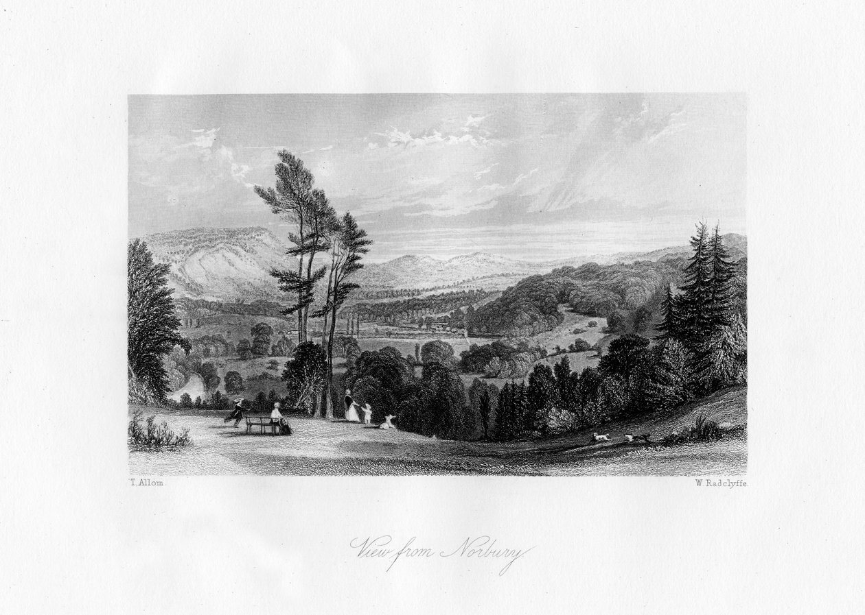 Pohled z Norbury, Surrey, 19. století. od William Radclyffe