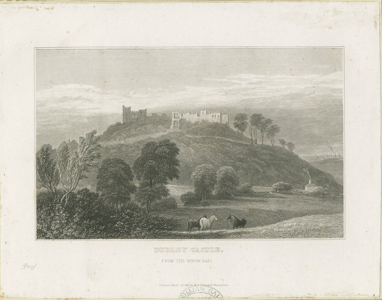 Dudley Castle: ocelorytina, nd [c1830] od William Radclyffe