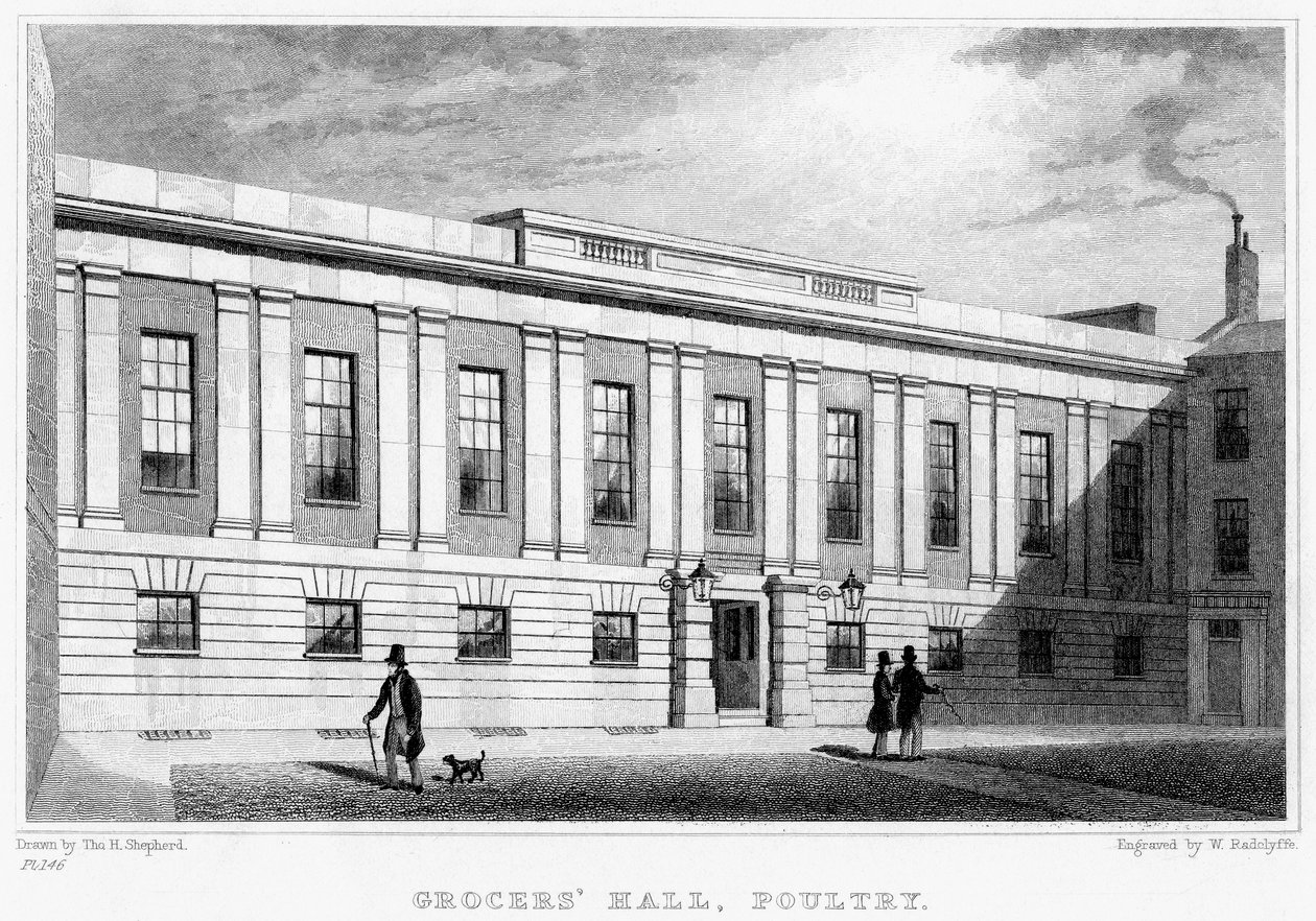 Grocers Hall, Poultry, City of London, 19. století. od William Radclyffe