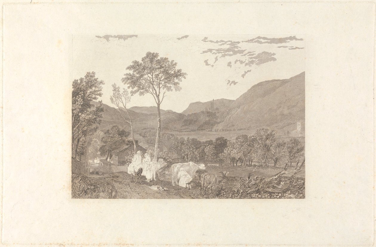 Hrad Hornby z Tatham Church od William Radclyffe