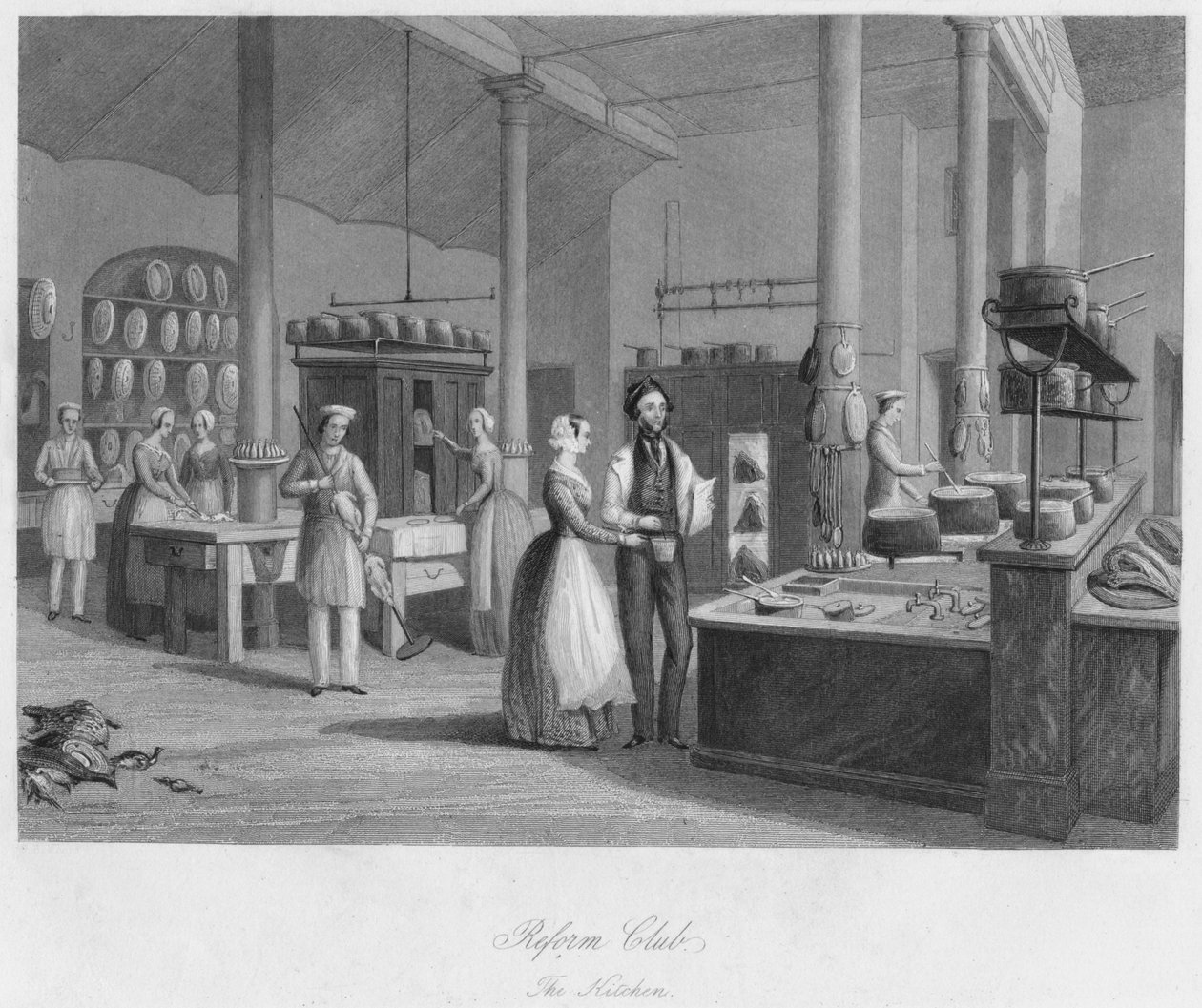 Reformní klub. Kuchyně, c1841 od William Radclyffe