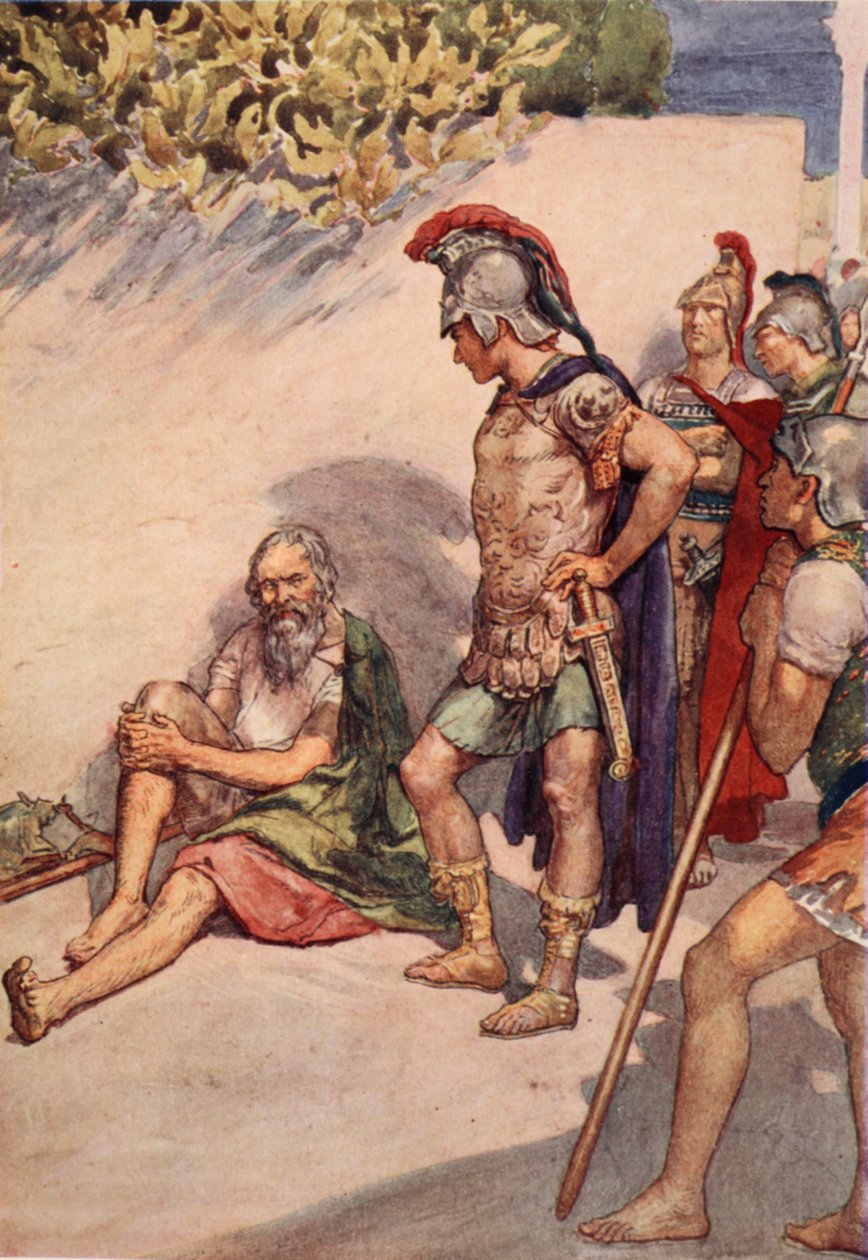 Alexander a Diogenes, ilustrace z 