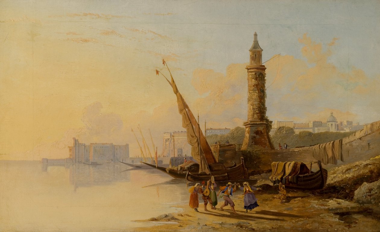 Scéna italského pobřeží od William Raymond Dommerson