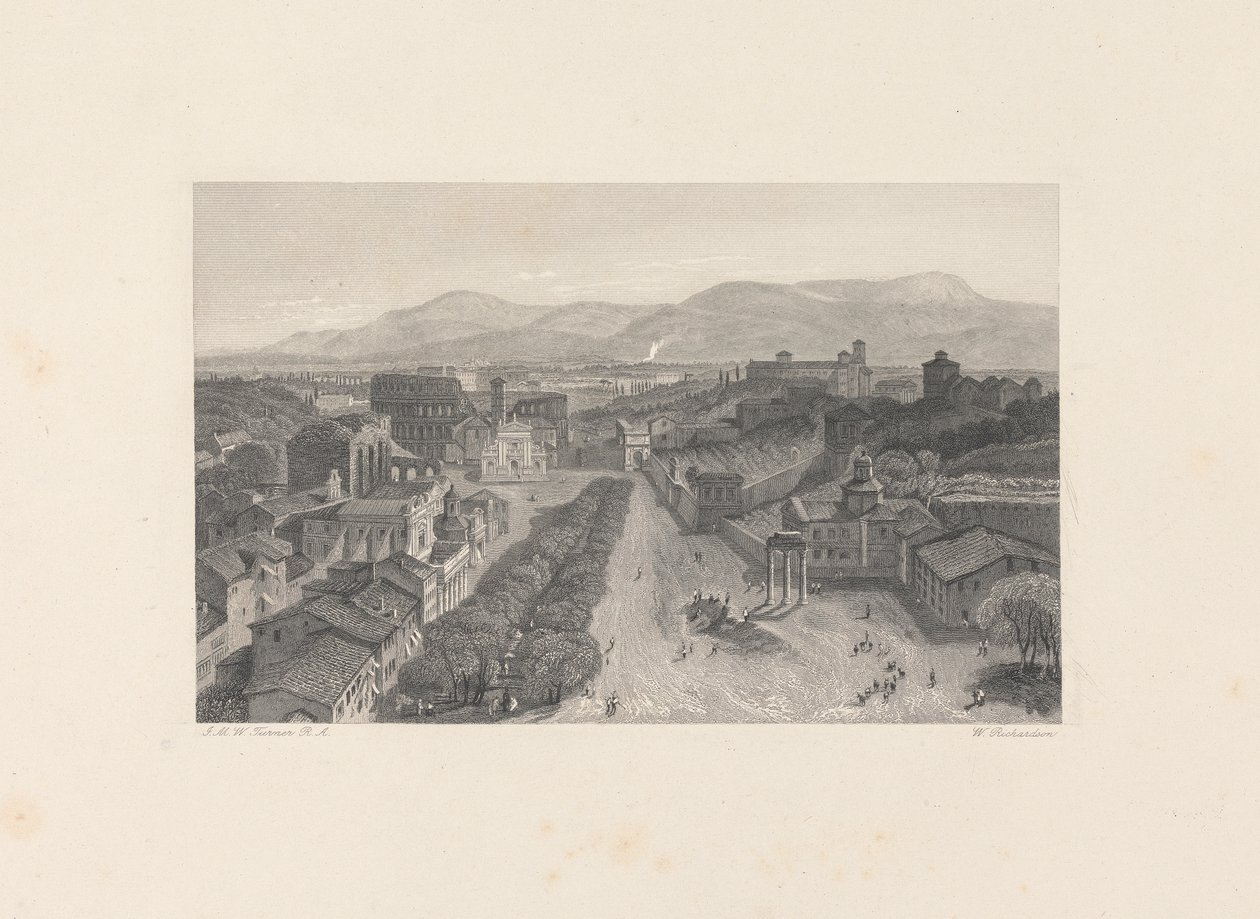 Římské fórum z věže Capitol od William Richardson