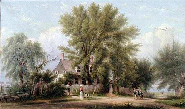 Lent-Rapalye House, Bowery Bay, Queens, New York City od William Rickarby Miller